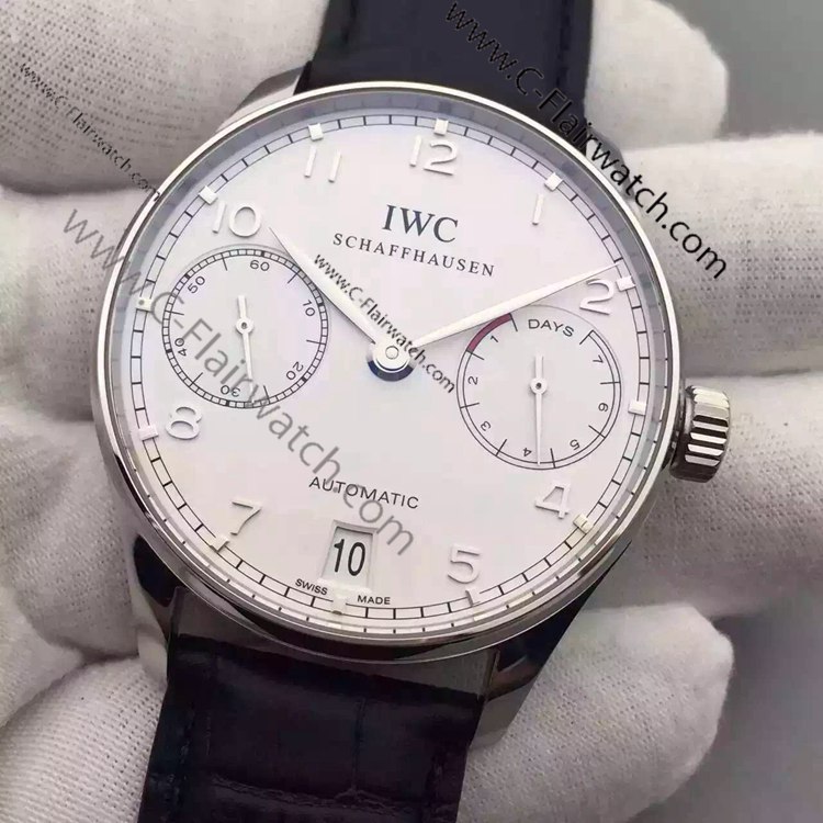 Swiss IWC Portuguese 7 days Cal.51011 Replica Watch White